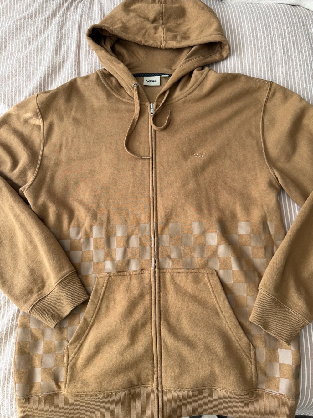 Vans Men’s Checkerboard Zip-Up Hoodie, Large